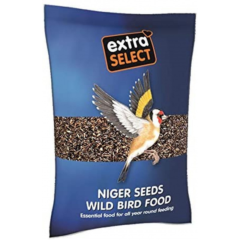 Extra Select Niger Seed Wild Bird Food, 1kg, Currently priced at £3.29